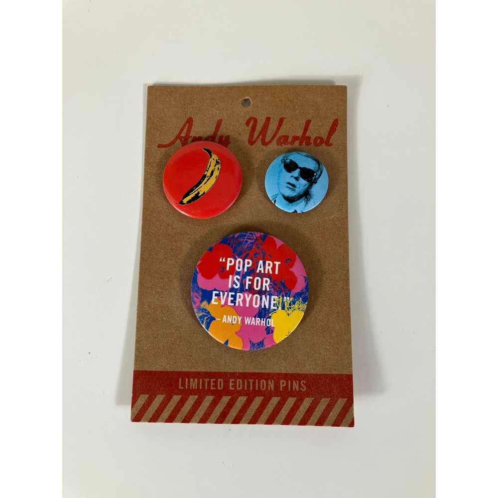 Andy Warhol Limited Edition Pop Art Iconic Pin Set‎ NWOT